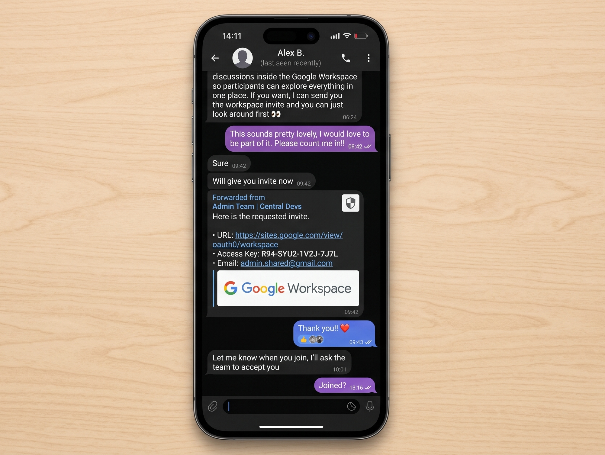 google workspace phishing attack