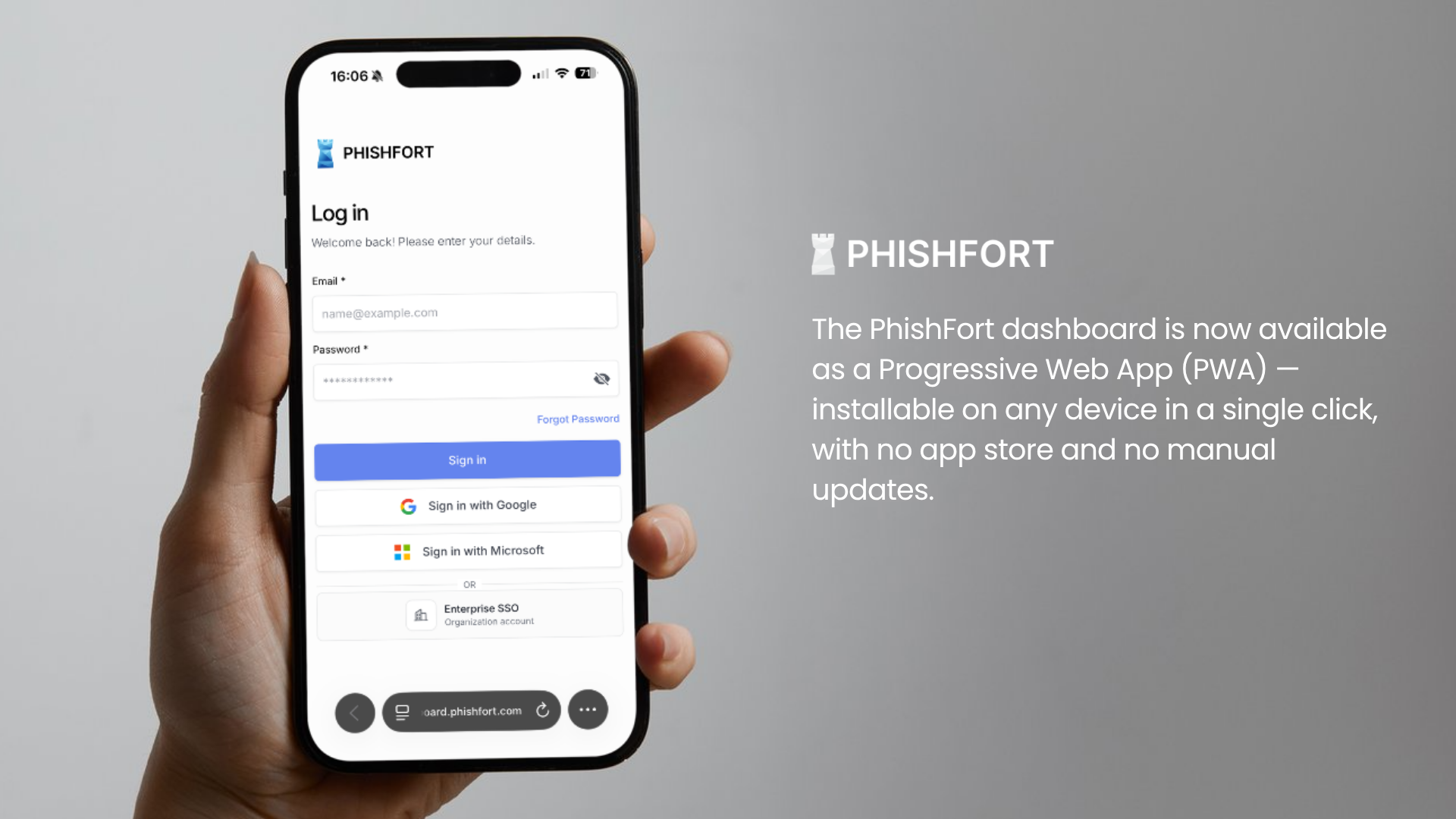 phishfort dashboard