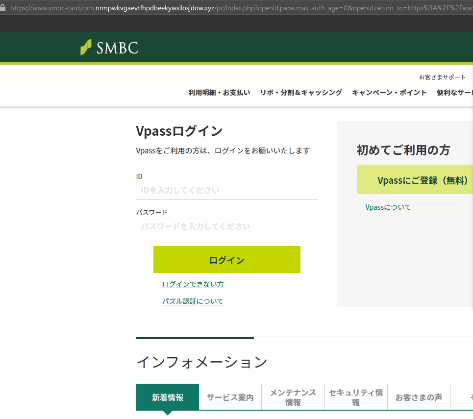 Example of a credit card phishing page of the kind used in campaigns like this one (illustrative)