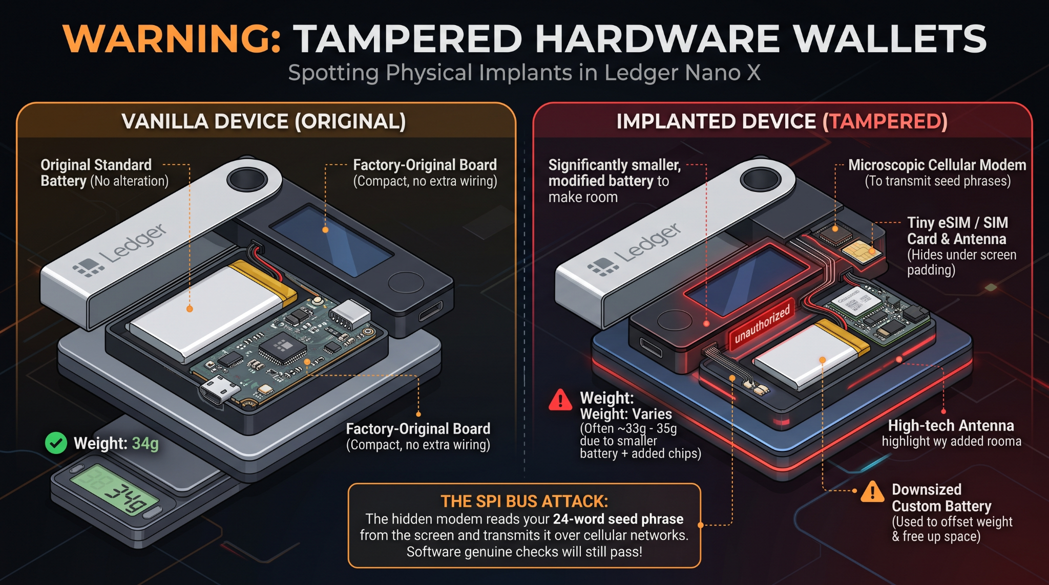 Tampered Ledger Wallets: How a Hidden Implant Stole Seed Phrases